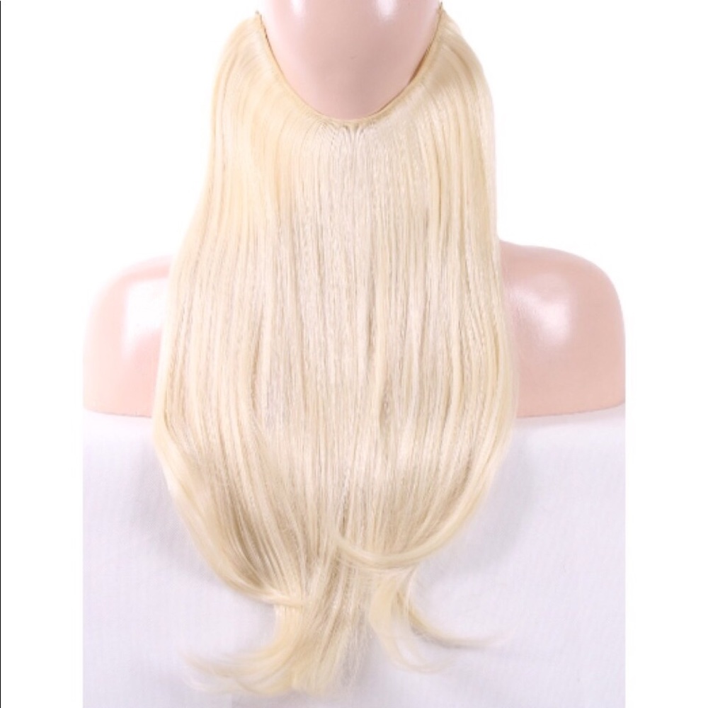 Light Blonde 100% Remy Human Hair Extensions halo